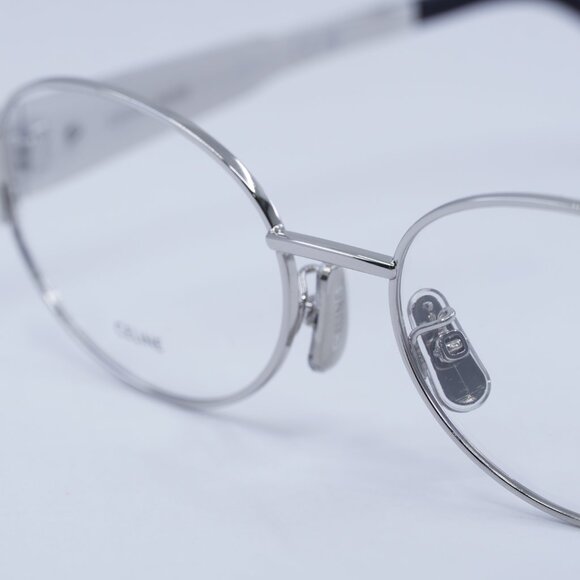 🕶️ New Celine CL50140U 016 Eyeglasses - Shiny Palladium Frame - Picture 7 of 10